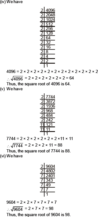 Find the square root of 289 by repeated subtraction method Cbse 8 Math Cbse Squares And Square Roots Ncert Solutions